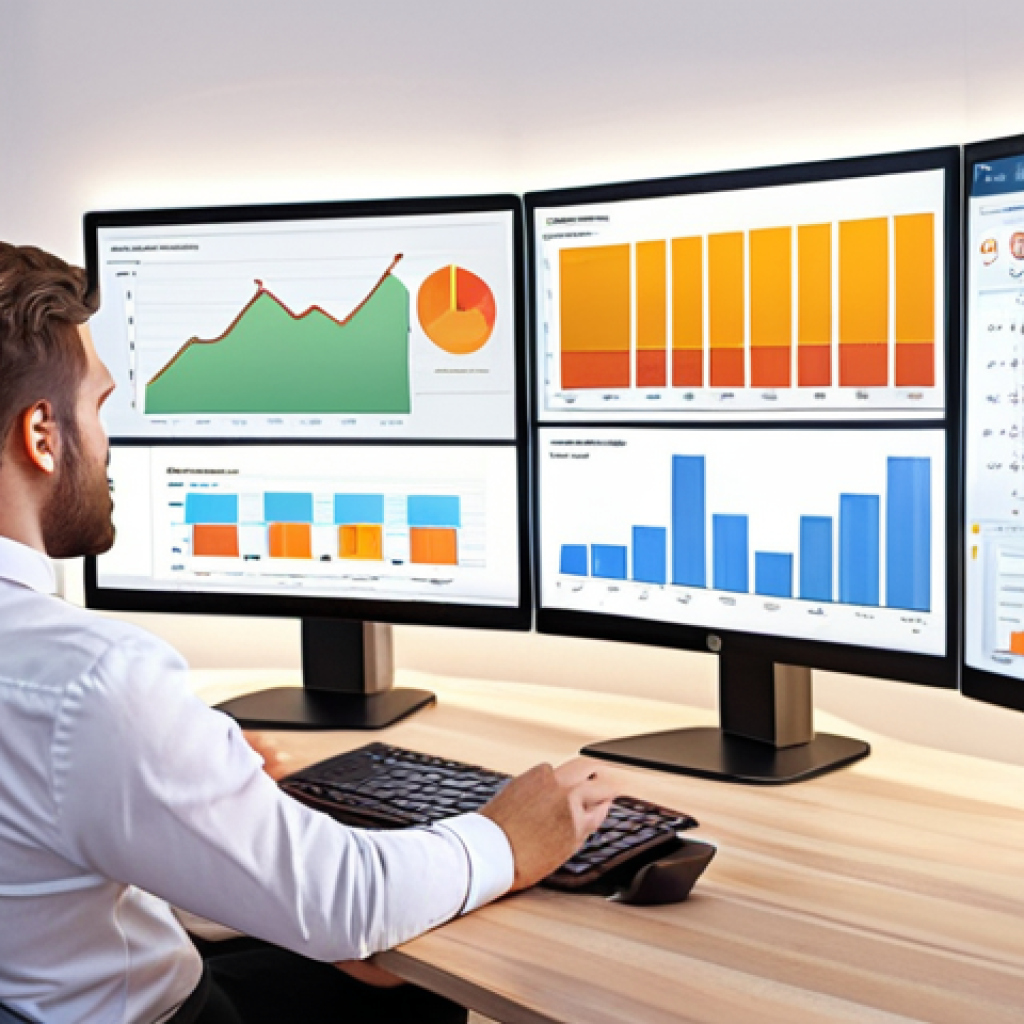 **

Prompt: A modern, bright virtual office space. Several diverse employees are connected via video conferencing on multiple screens, engaged in a lively discussion. Focus on data visualization dashboards displaying performance metrics. Emphasize collaboration and communication. Soft, warm lighting.

**
